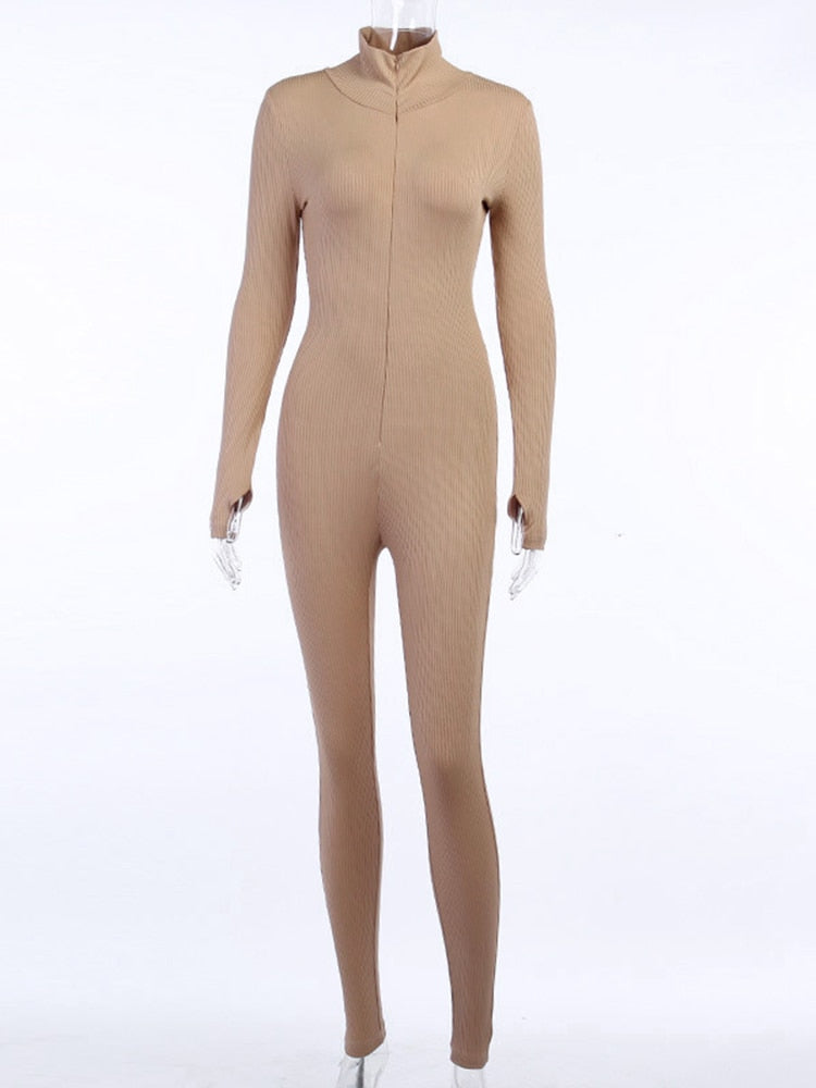 Ribbed Turtleneck Jumpsuit Ribbed Turtleneck Jumpsuit